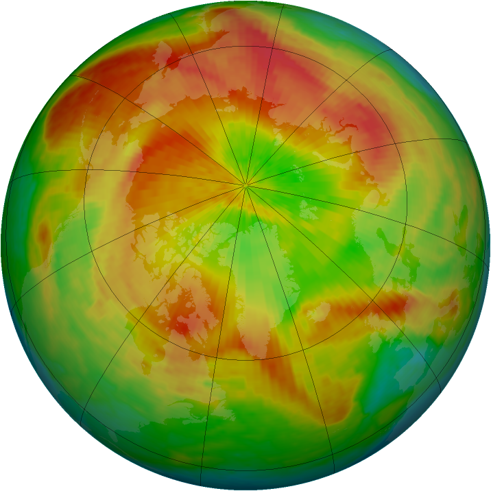Arctic ozone map for 20 April 2004